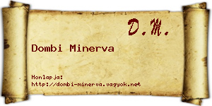 Dombi Minerva névjegykártya
